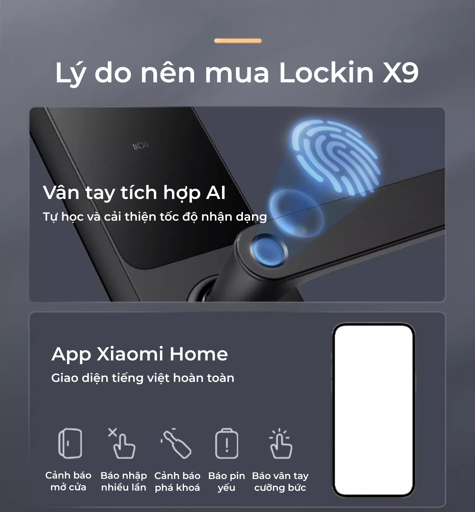 Lockin X9 AI fingerprint lock - Self-study AI fingerprint, 7 ways to ...