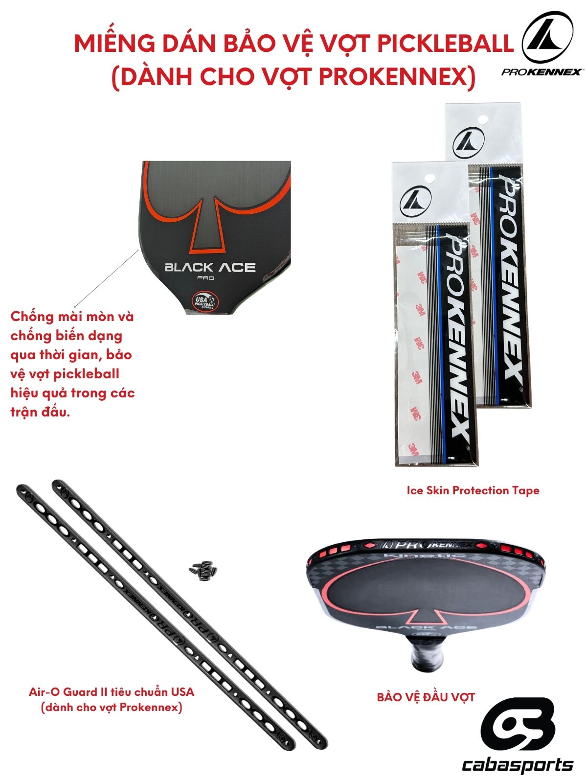 Prokennex Air-O Guard II Pickleball Racket Protector, Armor Ice Skin ...