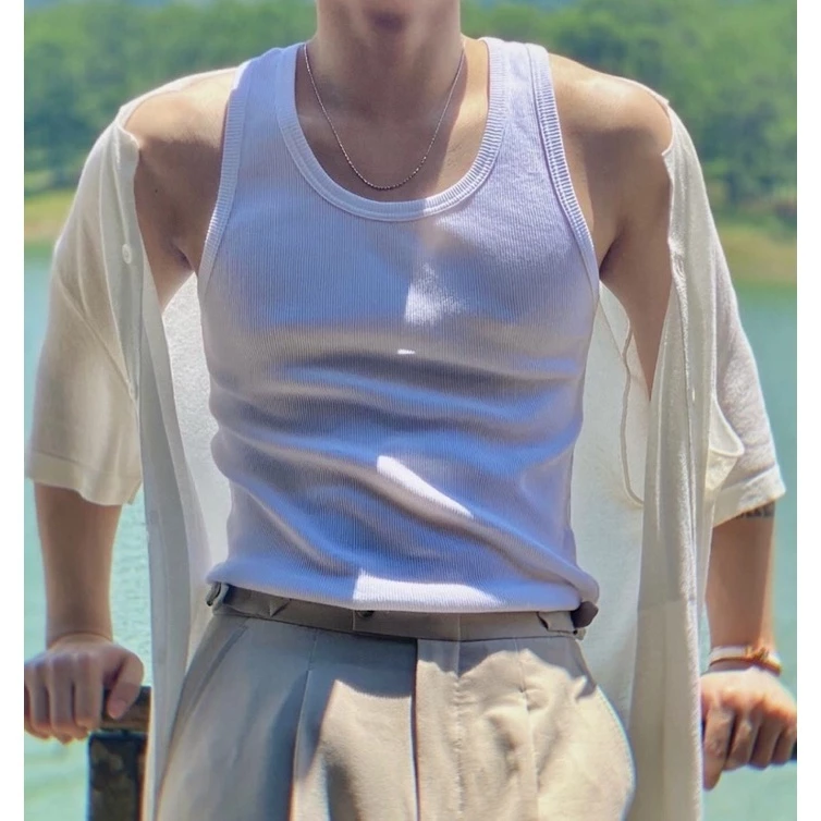 HALLEY Men's High Quality Breathable Tanktop, Body-hugging, Easy To ...