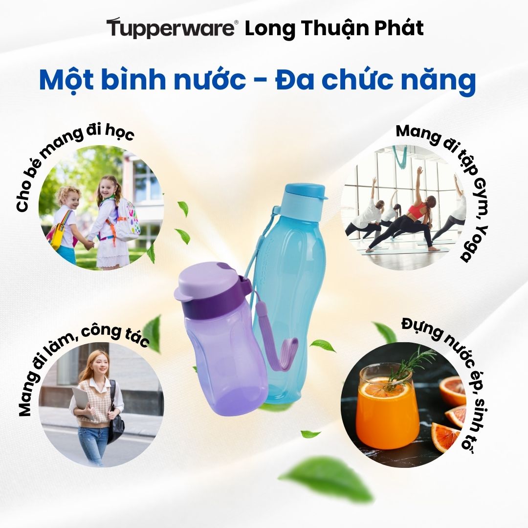 Tupperware Eco Bottle 310ml -1500ml heat resistant to 80 degrees, take ...