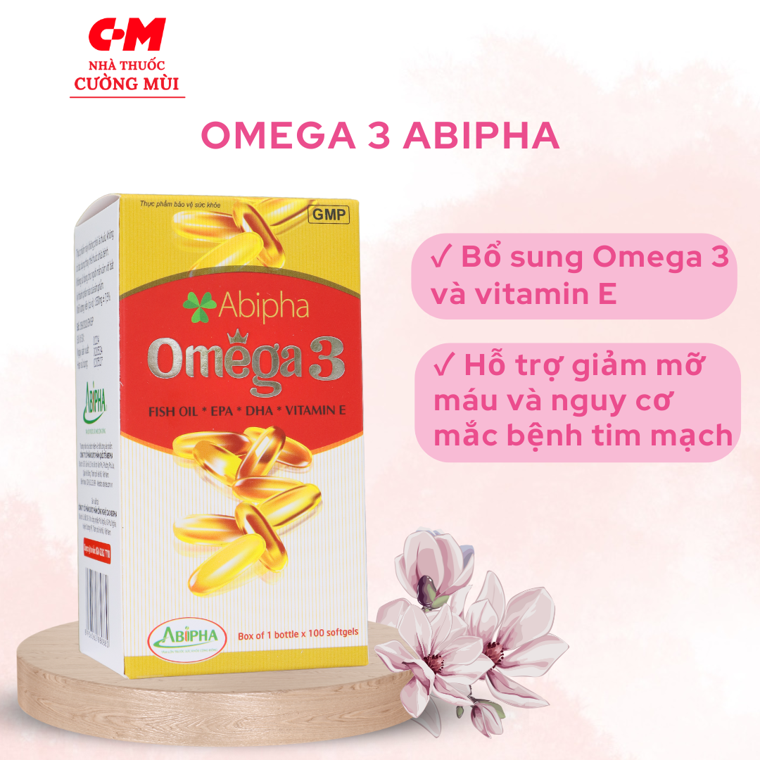 Omega 3 Abipha 100 Tablets has fish oil essence, vitamin E, vitamin