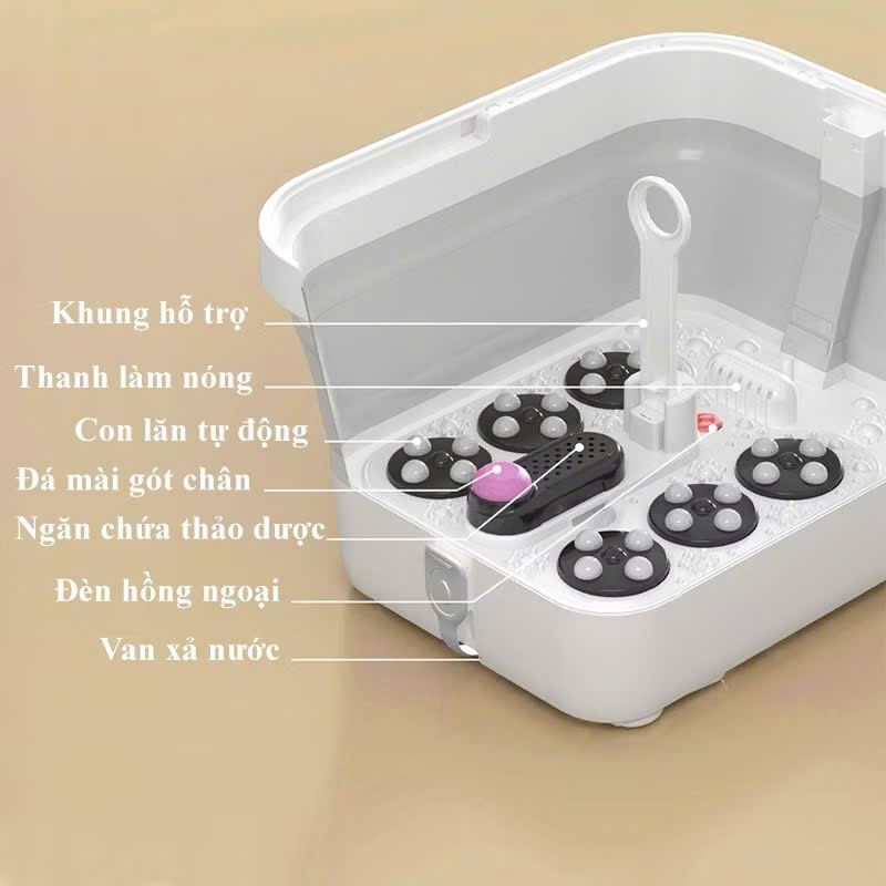 Foot Bath with Massage Rollers Reduces Pain, Numbness in Feet, Helps