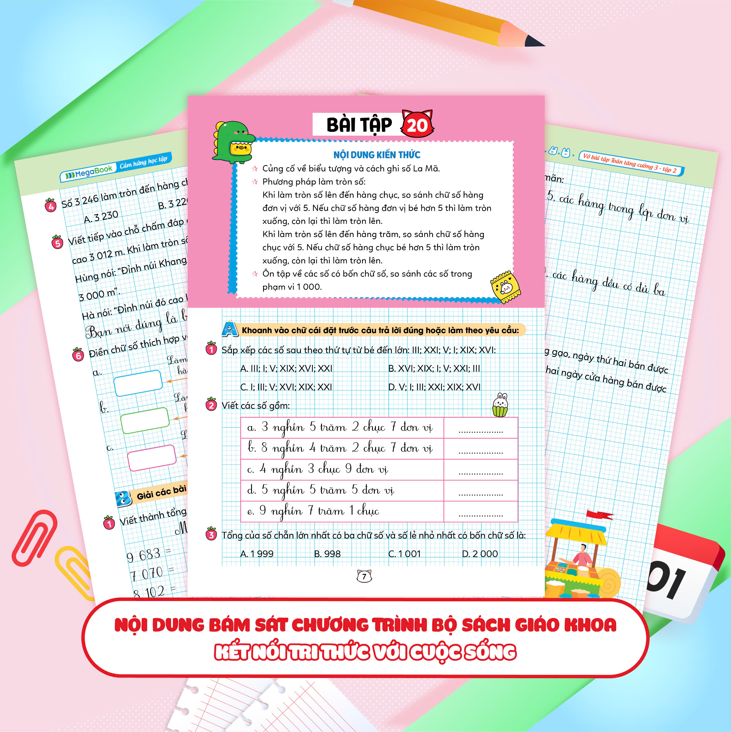TRI Combo Book Grade 3 Intensive Math Workbook (2 Volumes) (According ...