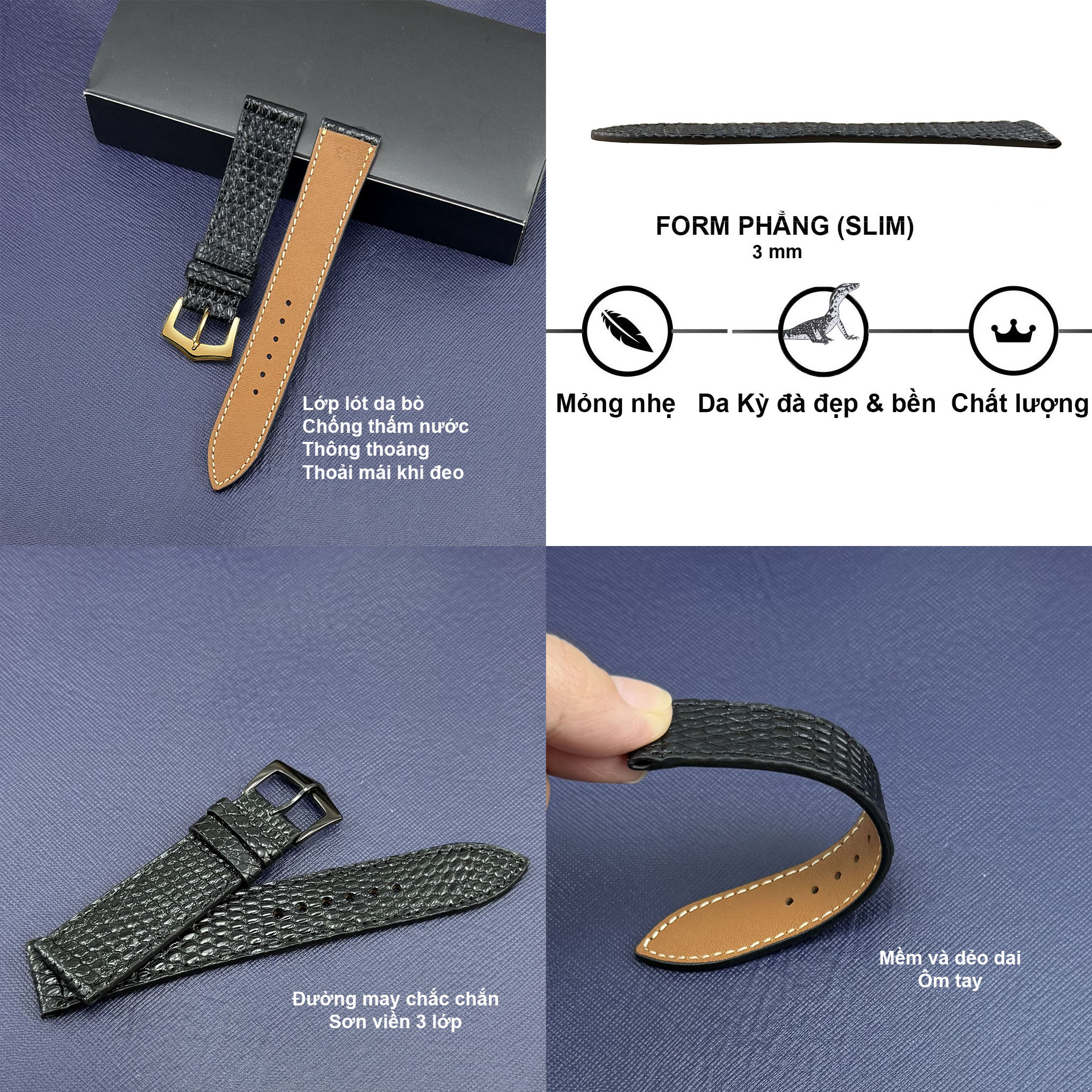 Most Affordable Luxury Faux Leather 16 mm Watch Strap U1110004_K0018771