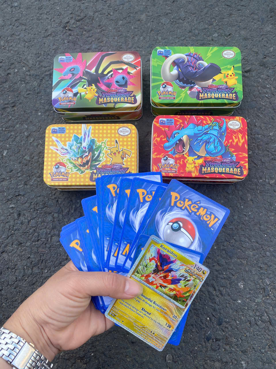 Pokemon Cards Iron Box With 42 Cards With 1 Vip Card Children's Toys ...