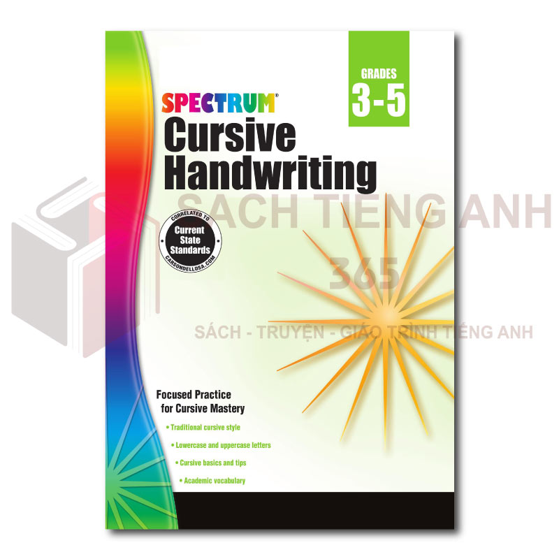 Book - Spectrum - Cursive Handwriting - Grades 3-5 - A4 size in color ...