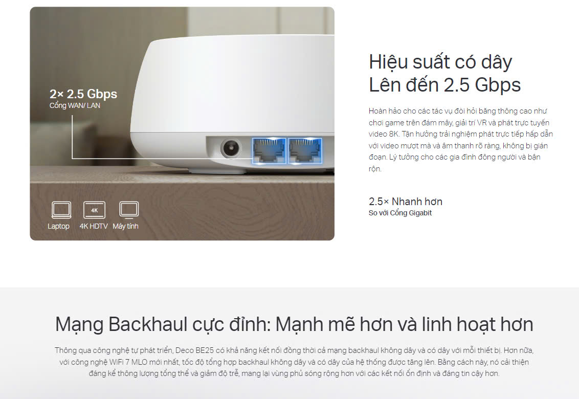 TP-Link Deco BE25 Mesh Wifi Router BE5000 Standard with Wifi 7 ...
