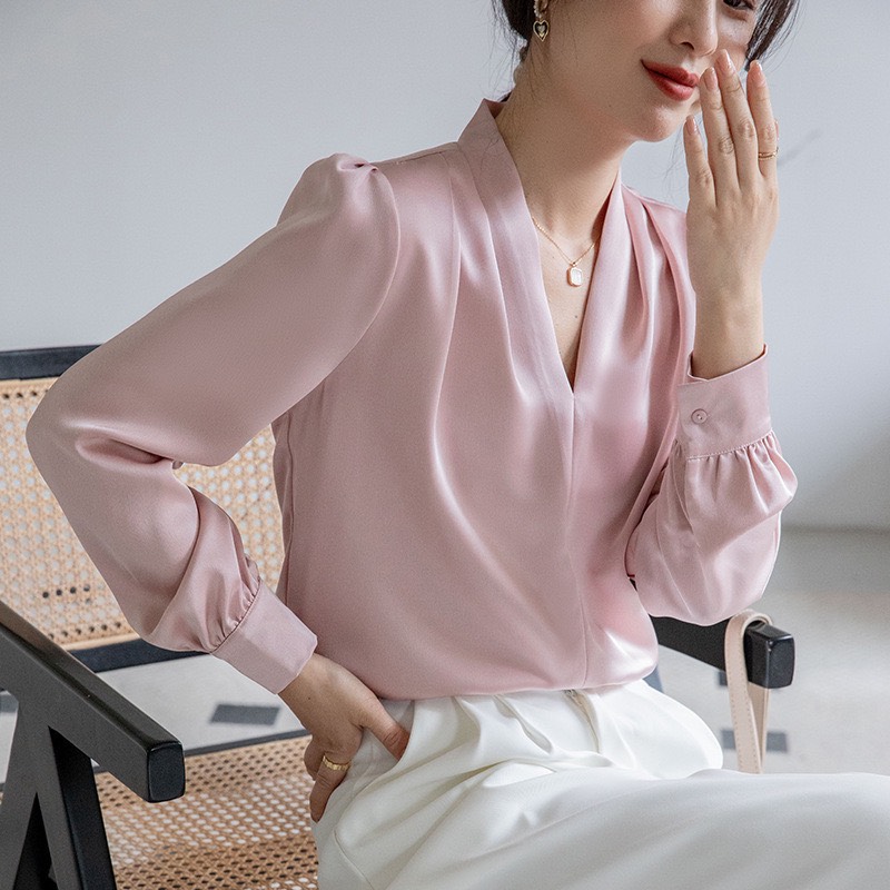 Loose Smooth Silk Shirt