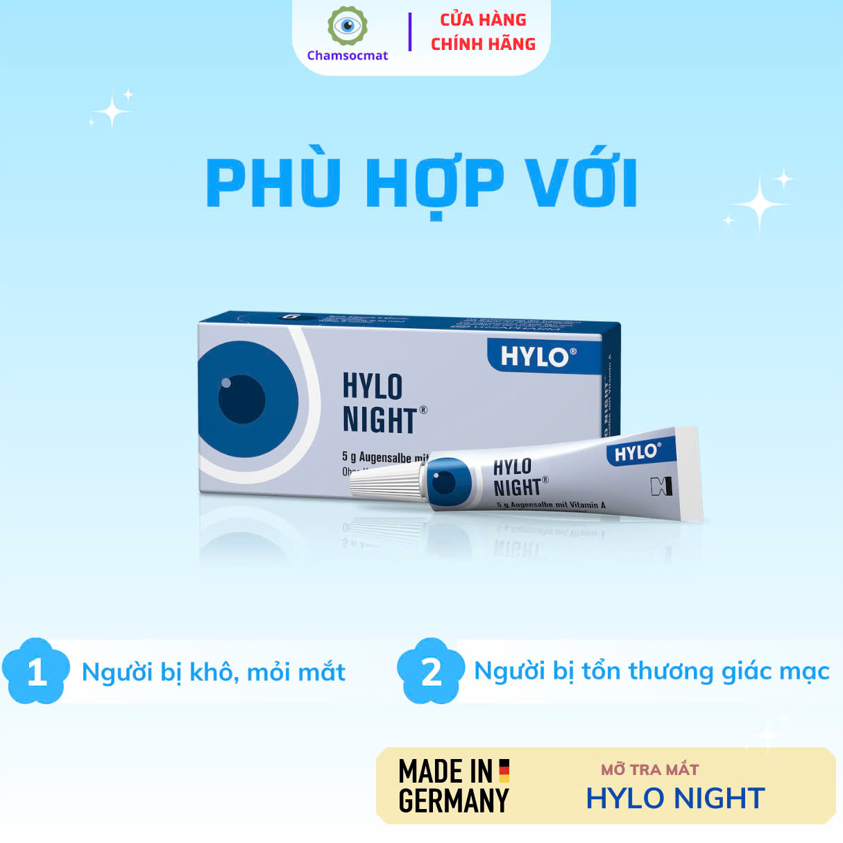 HYLO NIGHT Eye Ointment Contains Vitamin A Genuinely Imported From ...