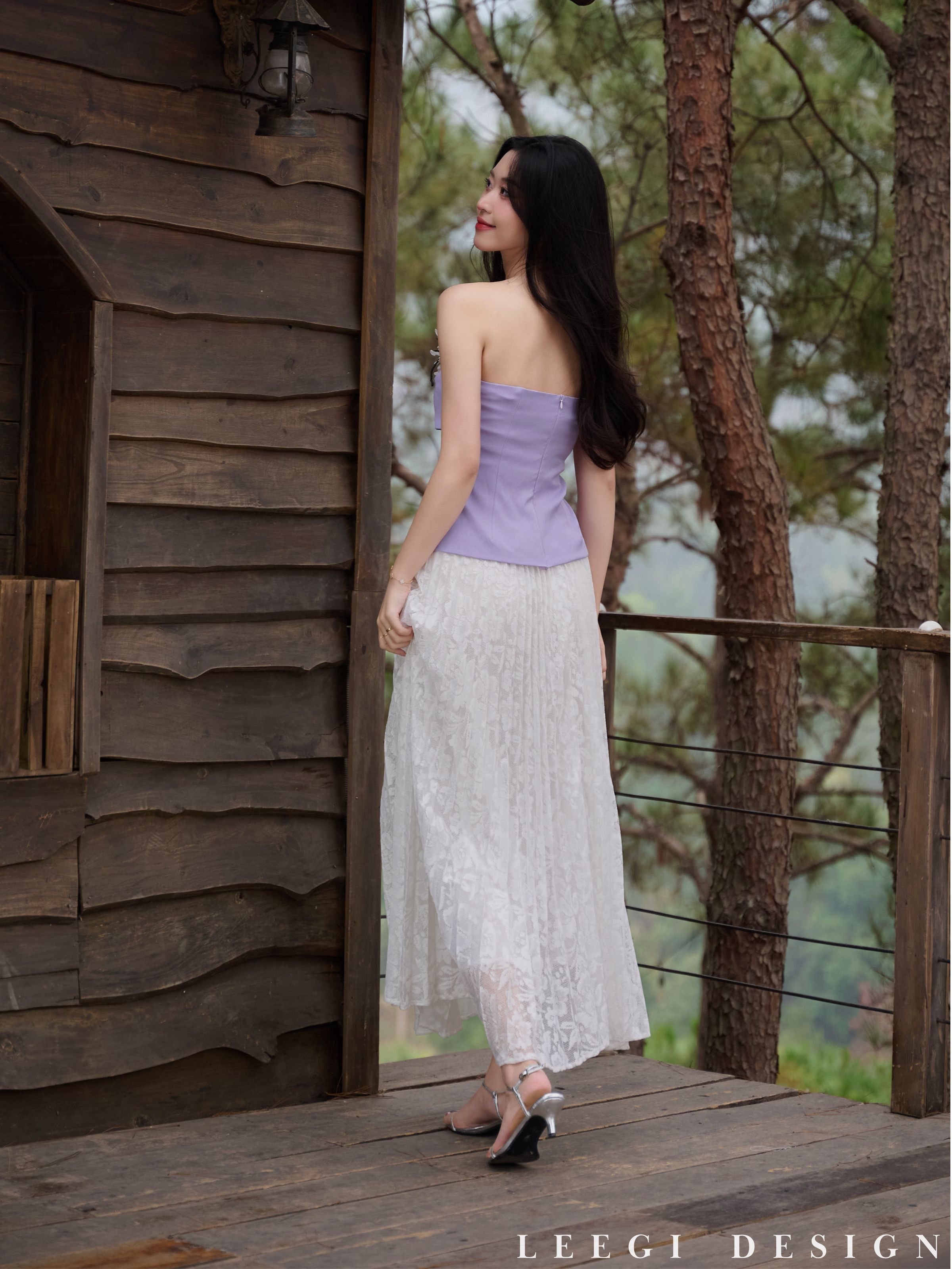 Leegi Design bra and long pleated skirt Set (Flowers included) - AV842 ...