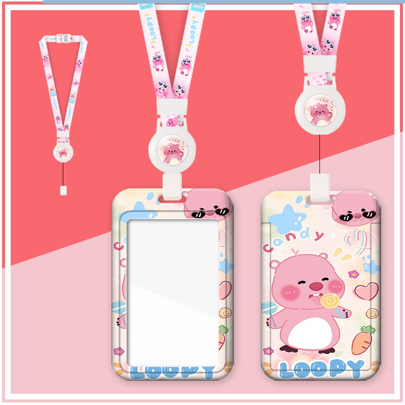 Card holder with drawstring student card student card employee card ...