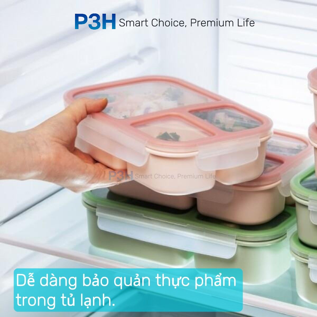 TOGO 3-compartment LocknLock plastic lunch box 980ml HPL781; 5 ...
