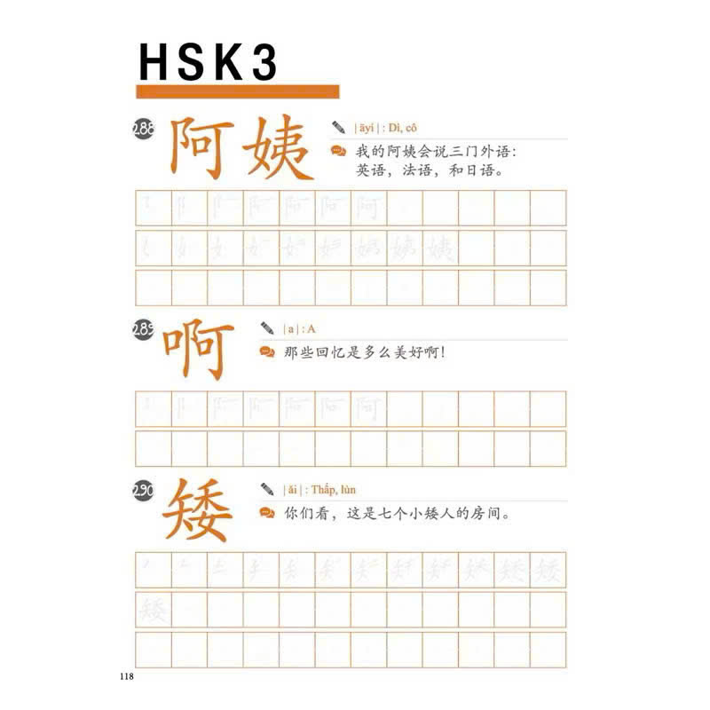 Set of 3 Chinese Vocabulary Writing Practice Notebooks HSK 123 Chinese ...