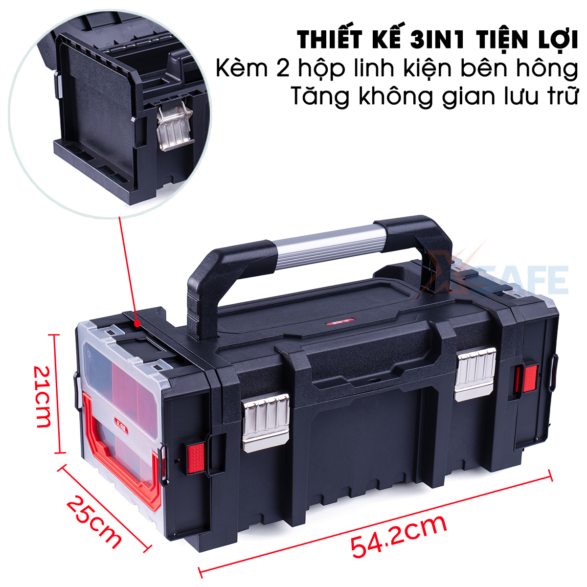 Bison 21inch BS 3IN1 Tool Box511001 Virgin plastic, aluminum handle ...