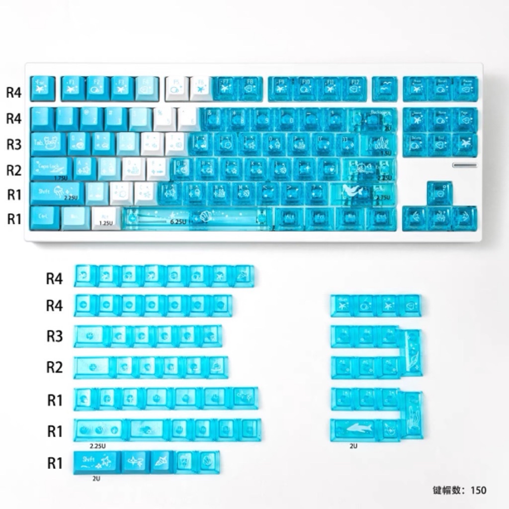 [GENUINE] Keycap Snow Mountain Plum Purple Jam | PBT + PC | 150 keys ...