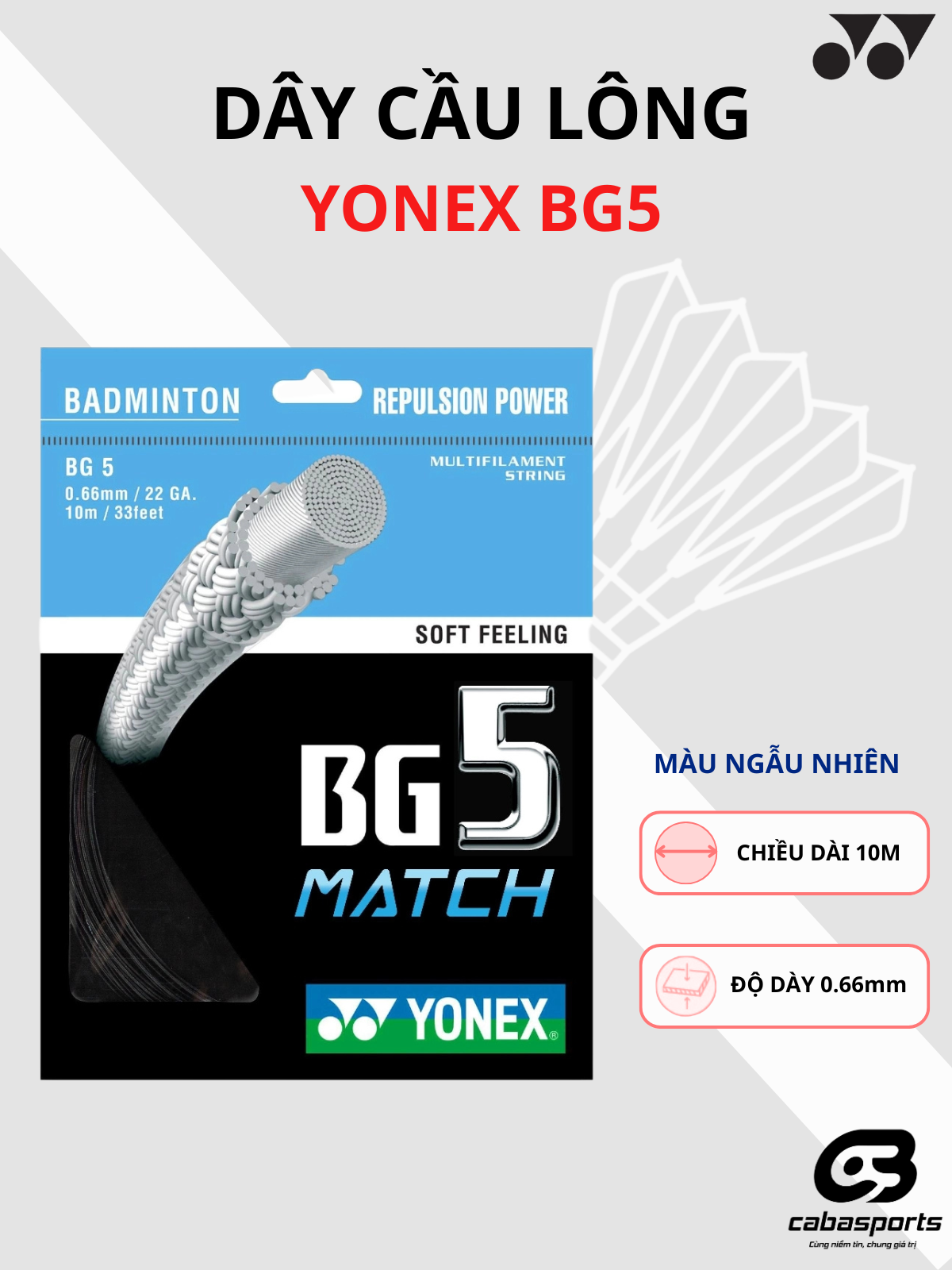 Genuine Yonex BG5, BG6, BG65, BG66 Ultimax badminton strings | Shopee ...