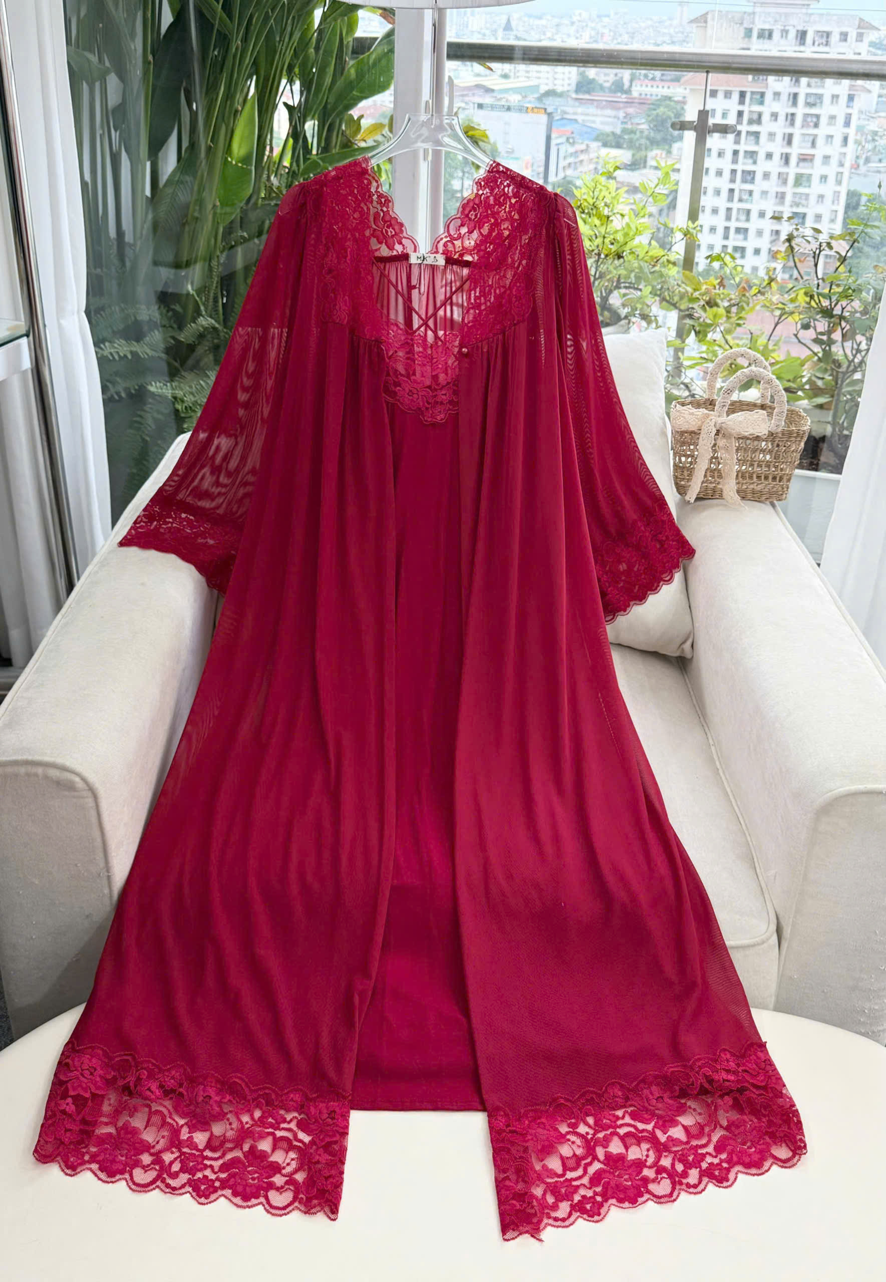 Miky Robe Nightgown, Sexy Nightgown Combo Super Cool Elastic Mesh Robe ...