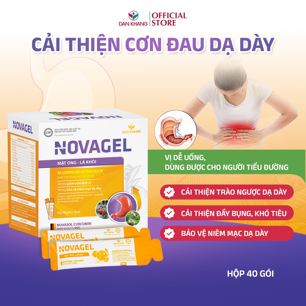 Novagel Dan Khang turmeric honey solution package to relieve stomach ...