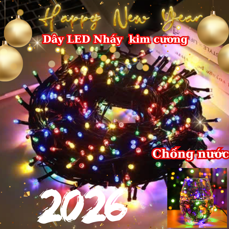 Combo of 3 Sets of Diamond Flashing LED String Lights, Christmas tree ...