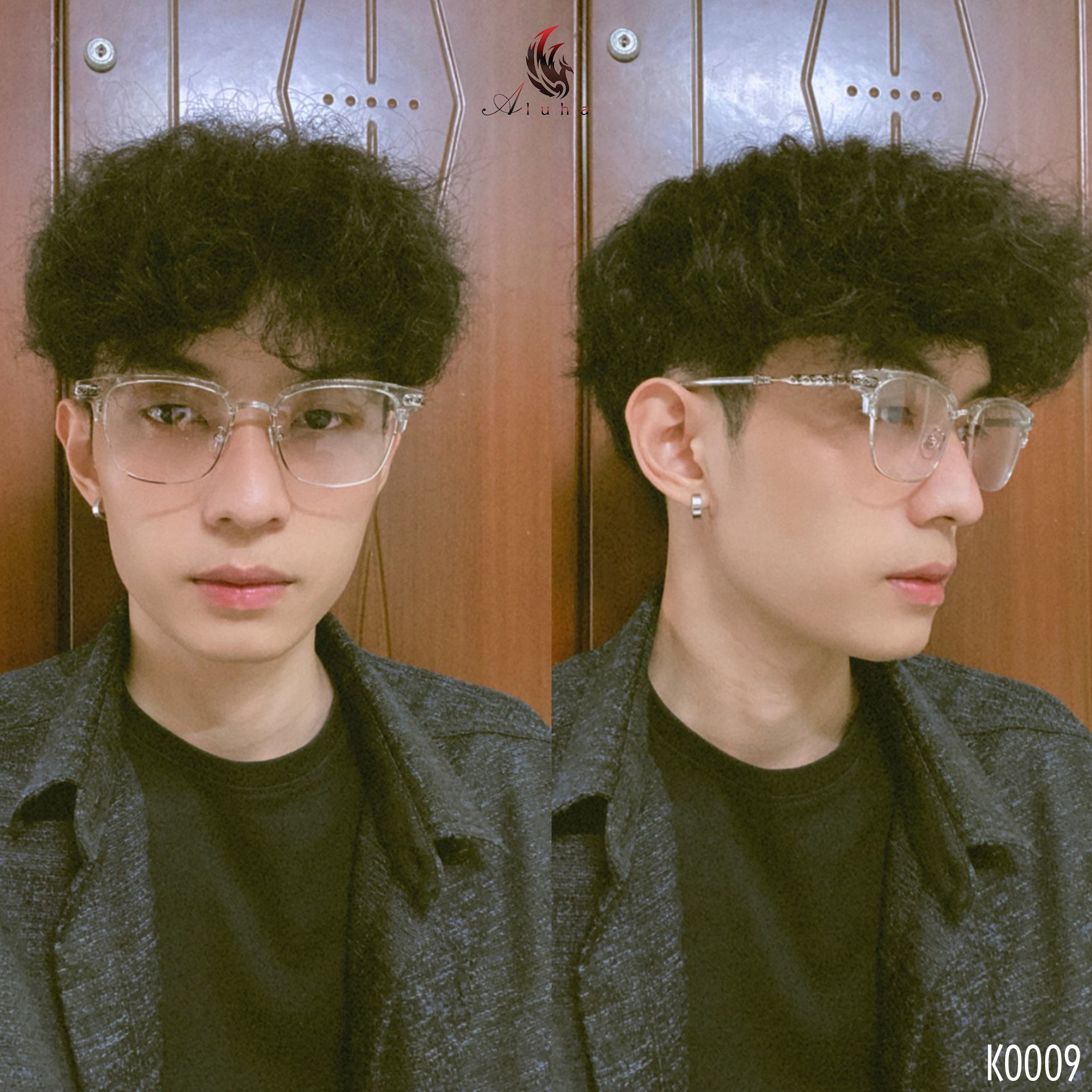Men's and women's eyeglass frames with Gothic motifs, Korean Clubmaster ...