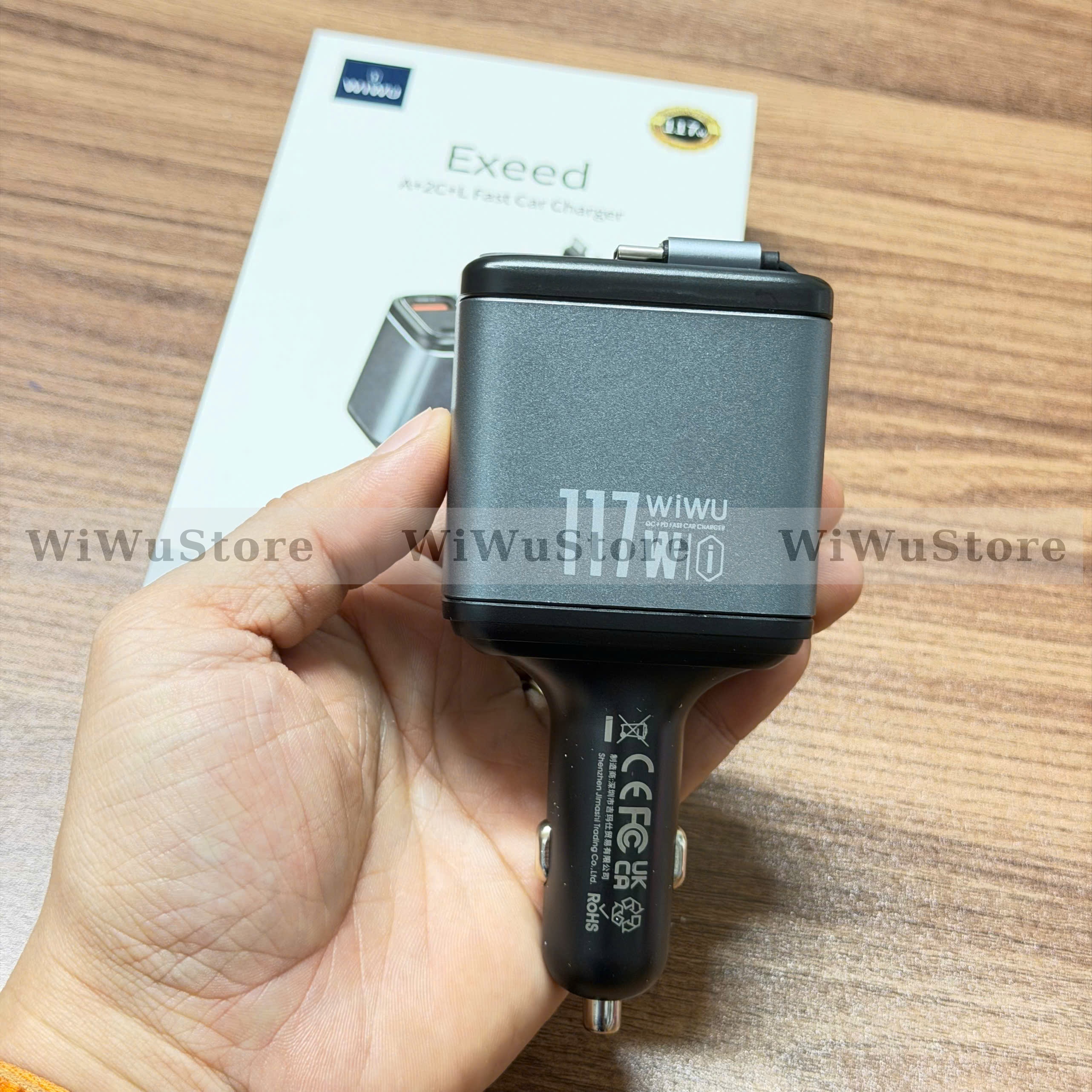 WiWU Exeed 117W QC+PD Fast Car Charger Wi-QC027 Multi-Port with 2 ...