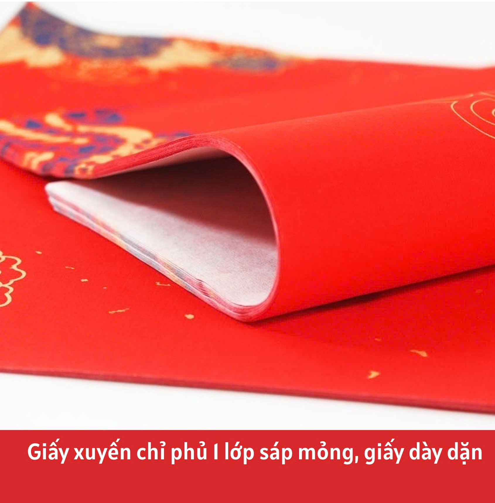 Book of 20 sheets of Red Square Thread Paper with Beautiful Letters and ...