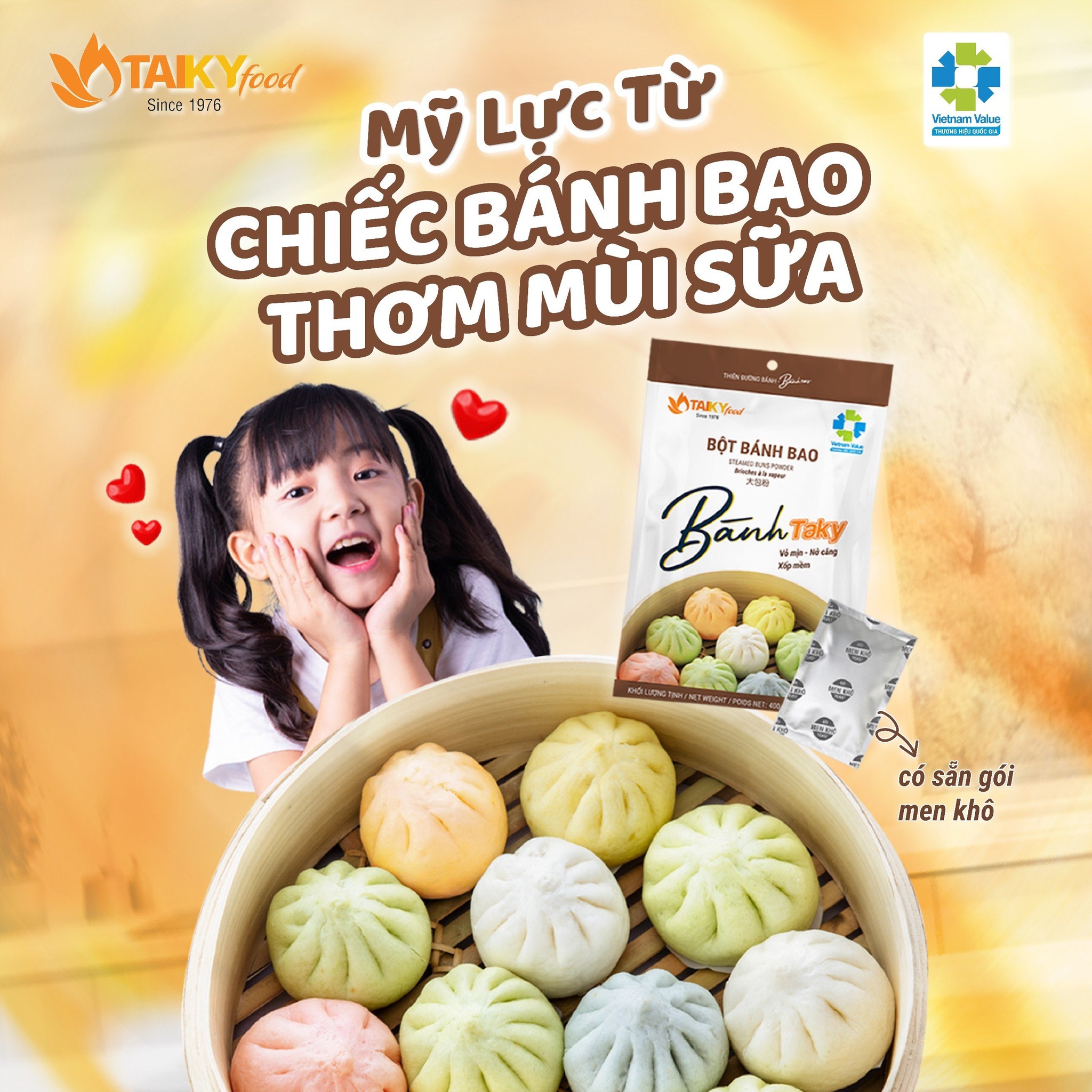 Tai Ky dumpling powder 400g pack (with yeast package included) - Alatre ...