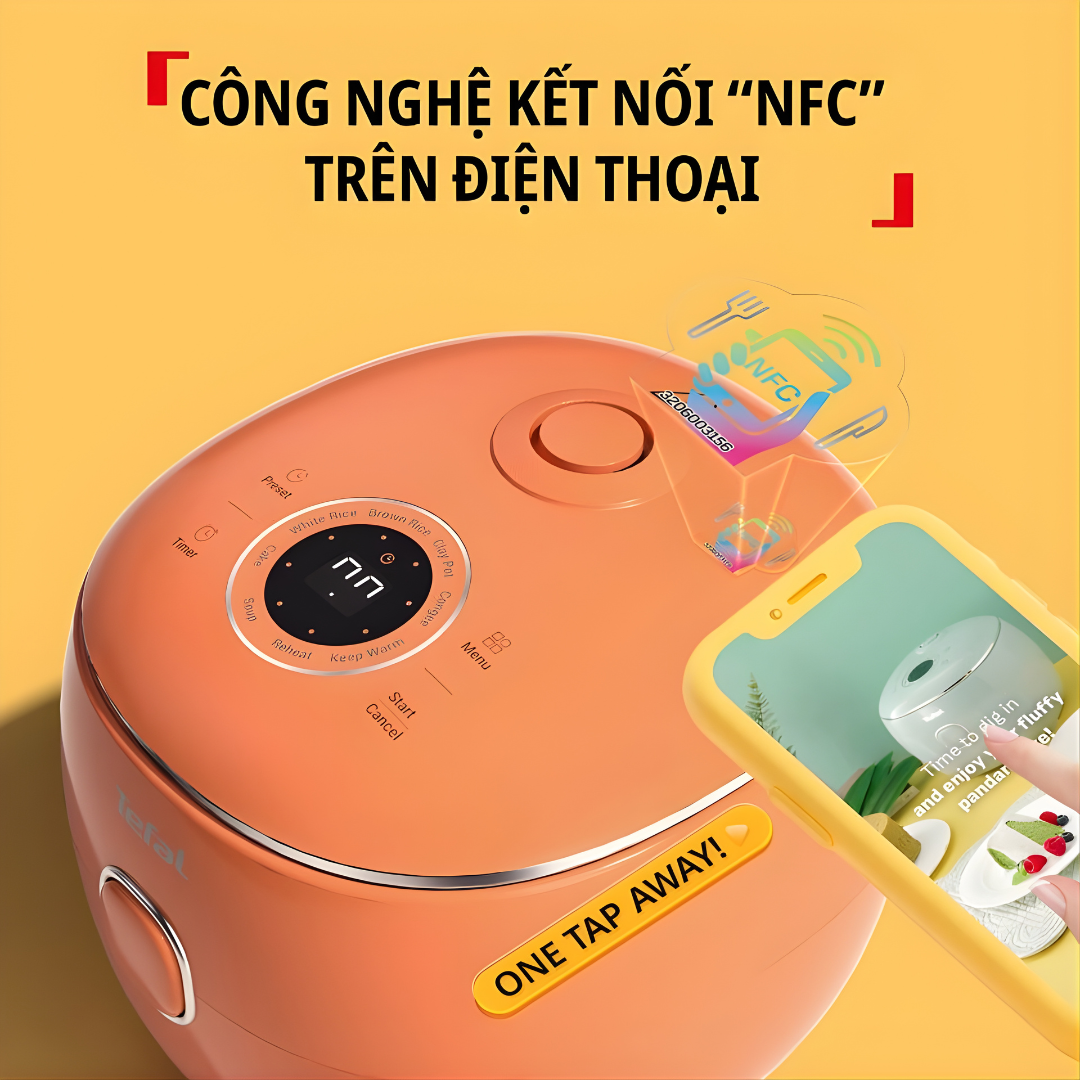 Tefal Pop RK535 Mini Electronic Rice Cooker 0.7L - 8 cooking modes ...