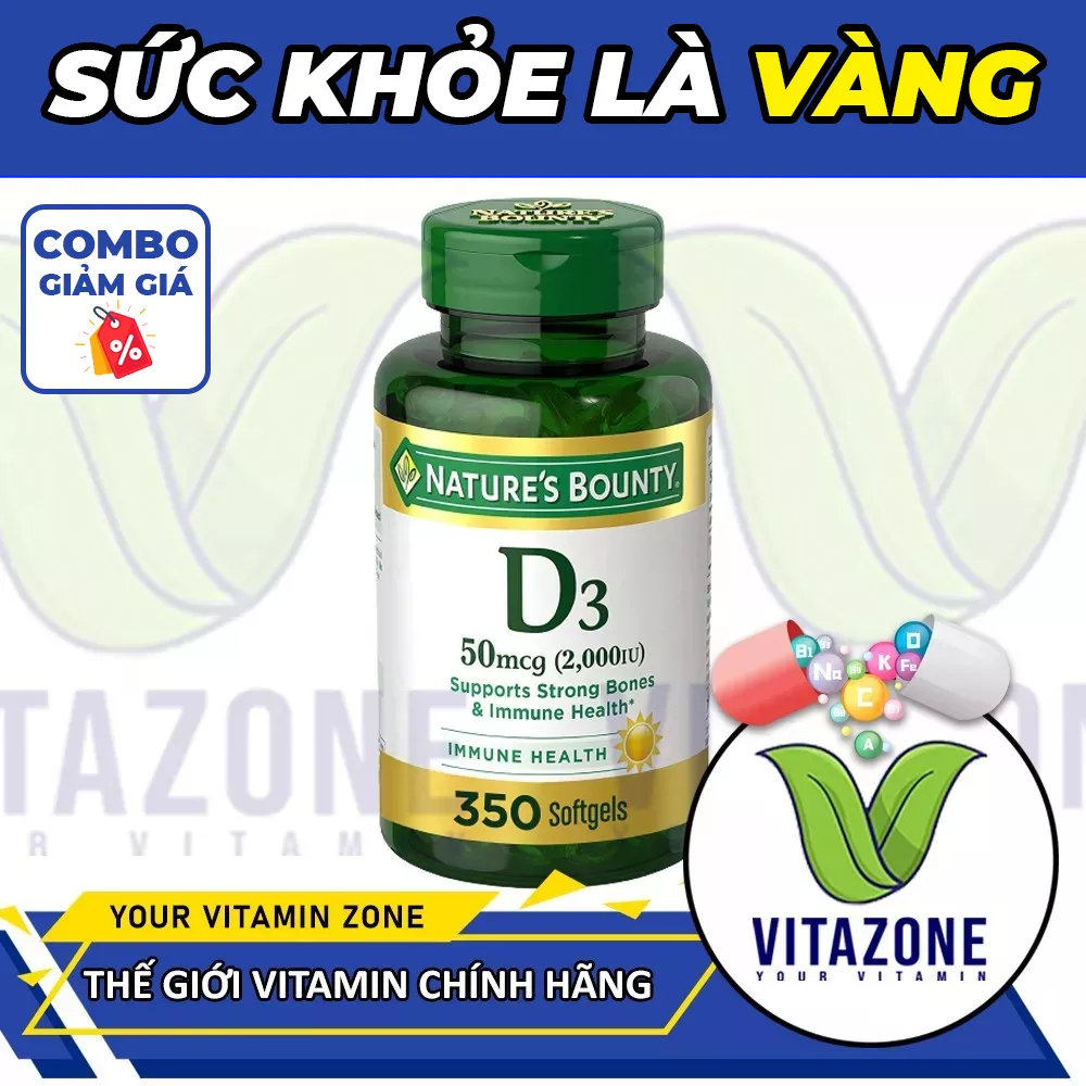 (Date 2025) Nature's Bounty Vitamin D3 2000iu Supplement, Strengthen