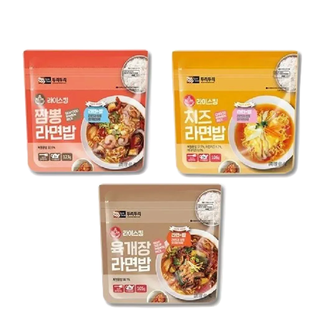 Ramen Noodles And Korean Rice Mix Doori Doori Spicy, Cheese, Seafood ...