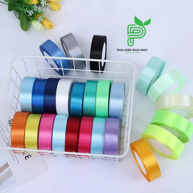 2.5cm multicolored plain silk ribbon | Shopee Malaysia