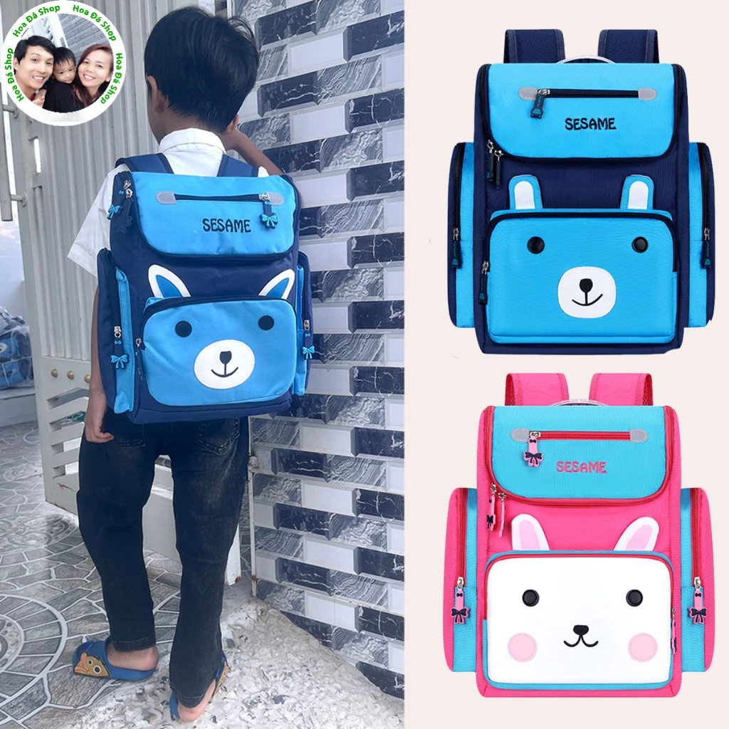 Box-shaped preschool and elementary school backpacks for boys and girls ...