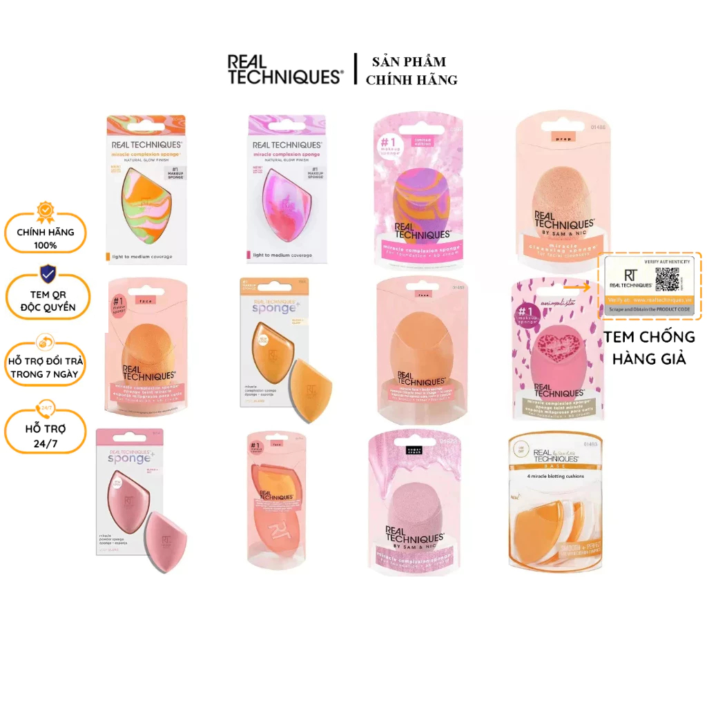 Collection of Extremely Genuine RT Real Techniques Foundation Sponges ...