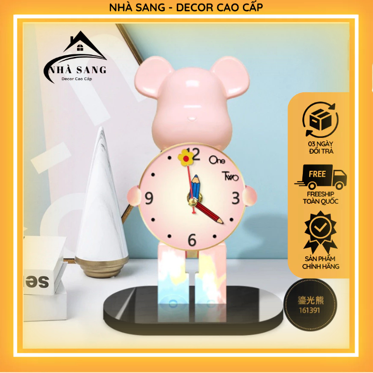 (H1)MiNi Bear Desk Clock, Decor clock to decorate the Home, LUXURY ...