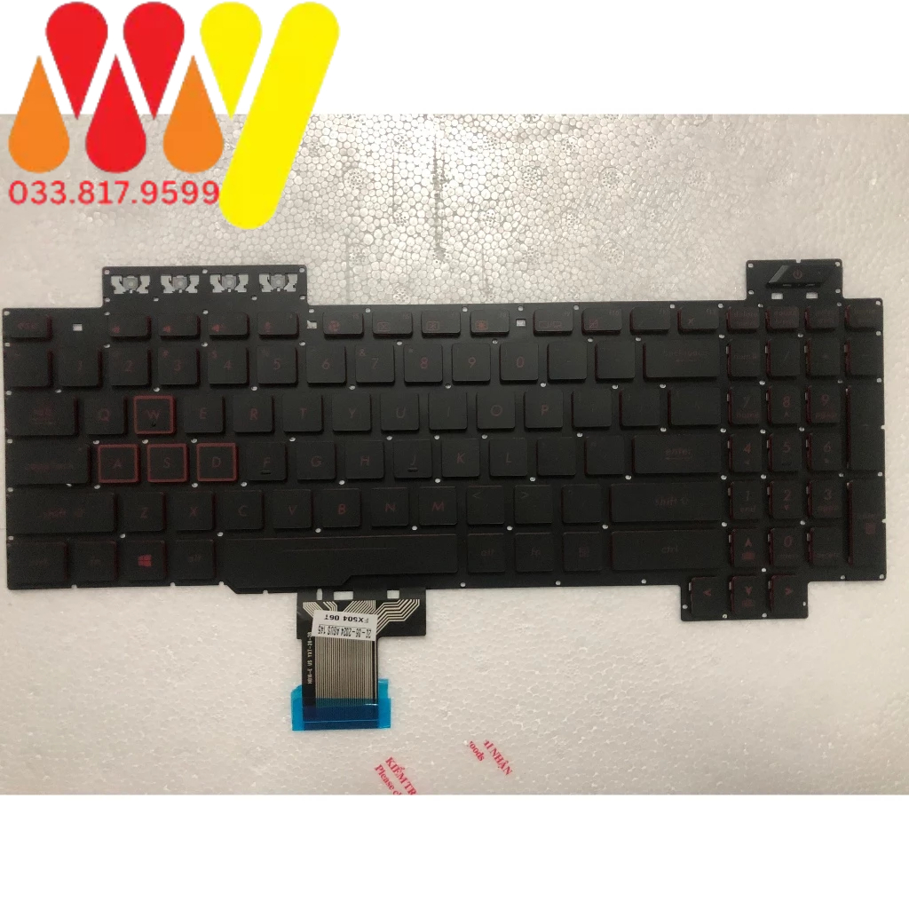 Asus TUF Gaming Keyboard FX504 FX505 FX507 FX80 FX86 Backlit Keyboard ...