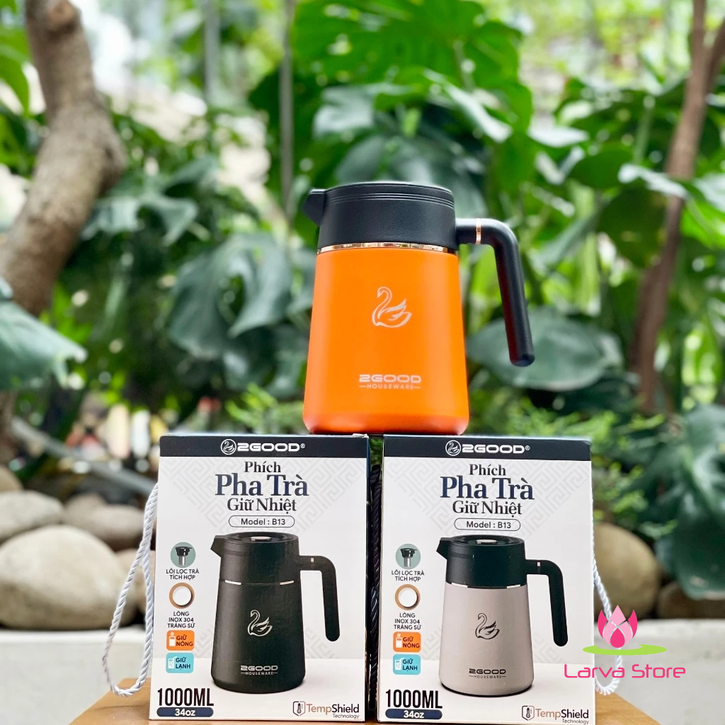 2good B13 Thermal Tea Thermos Ceramic Enamel 1 Liter | Shopee Malaysia