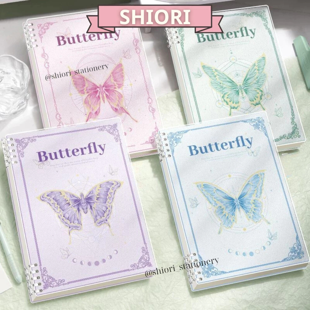 Butterfly-shaped notebook A5, B5 with checkered horizontal lines 80 ...