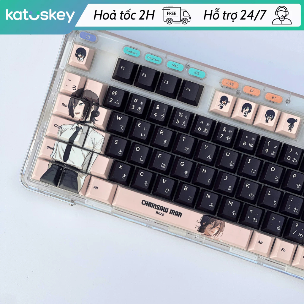 Reze V2 Demon Bomb Keycap 134 Cherry PBT Buttons, Cheap Mechanical ...