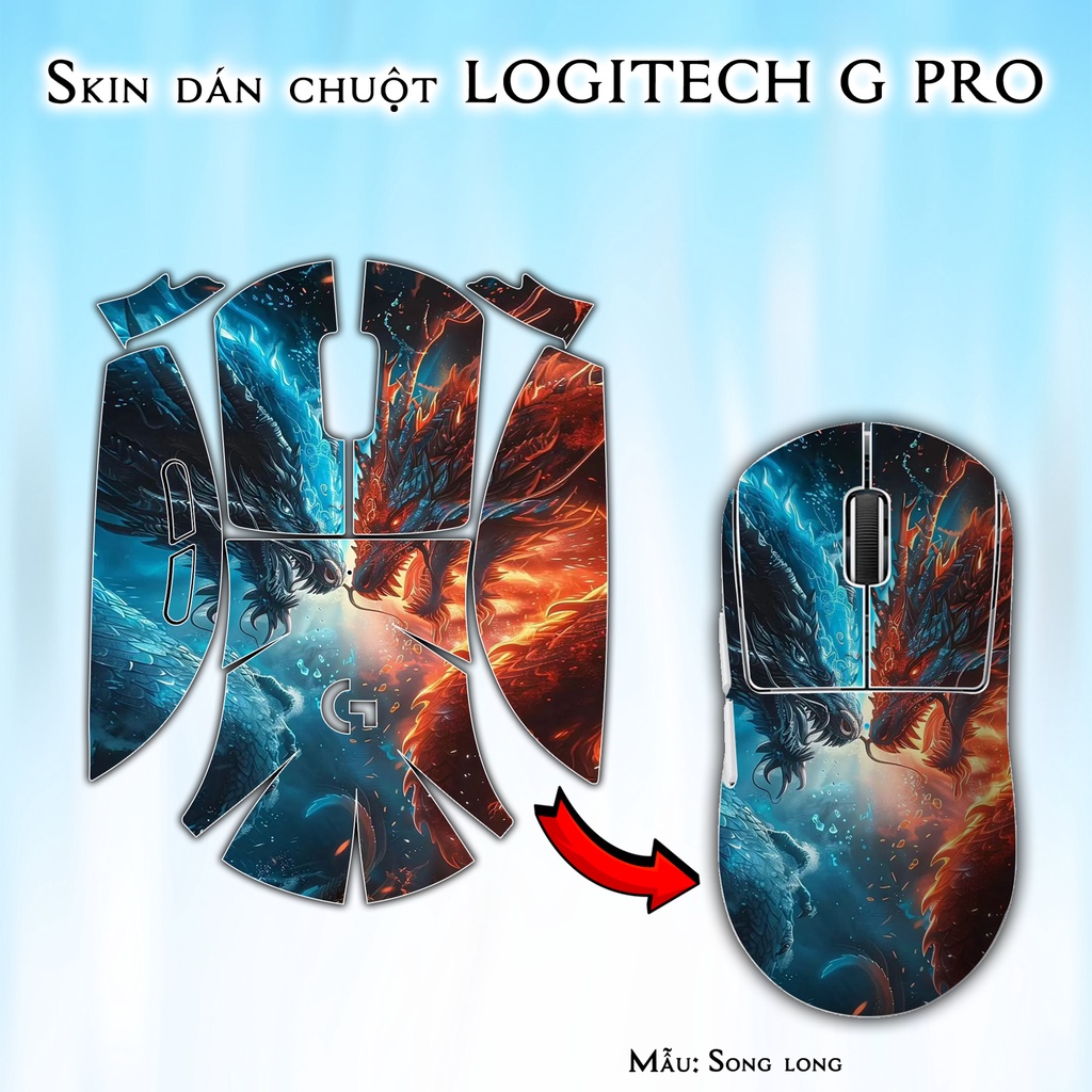 Logitech G Pro / Pro X Superlight mouse Skin, Song long model | 3m Anti ...
