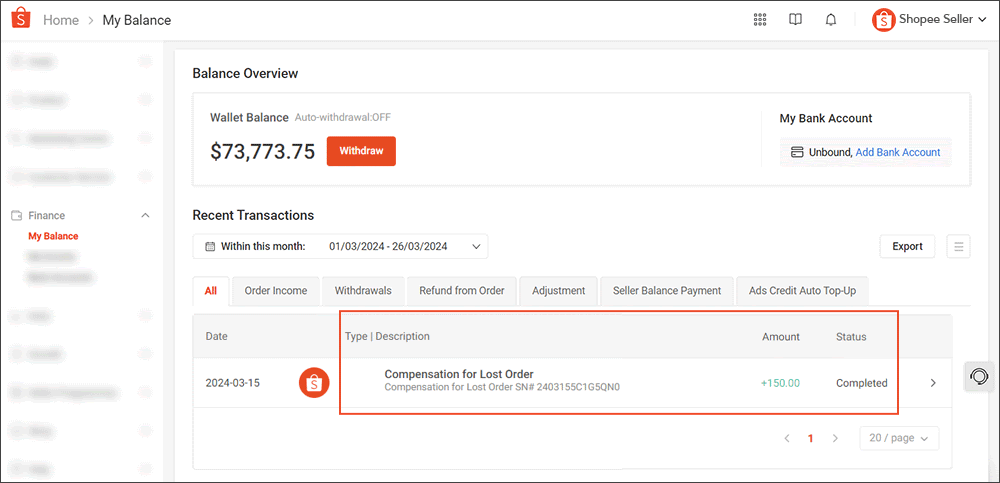 Auto-compensation for non-receipt | MY Seller [Shopee]