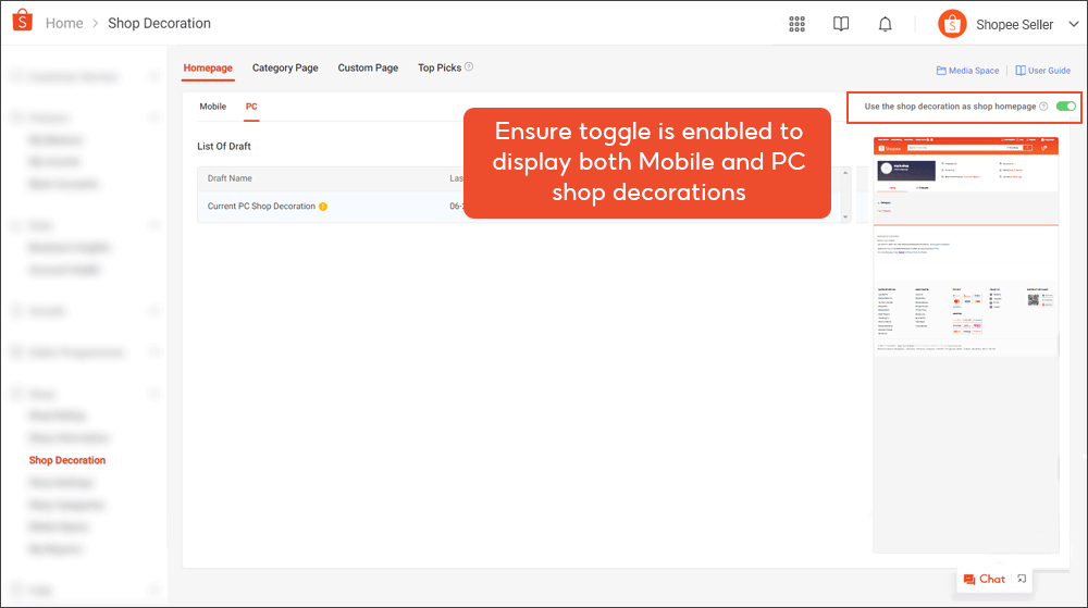 Enabling shop decorations | MY Seller Education [Shopee]
