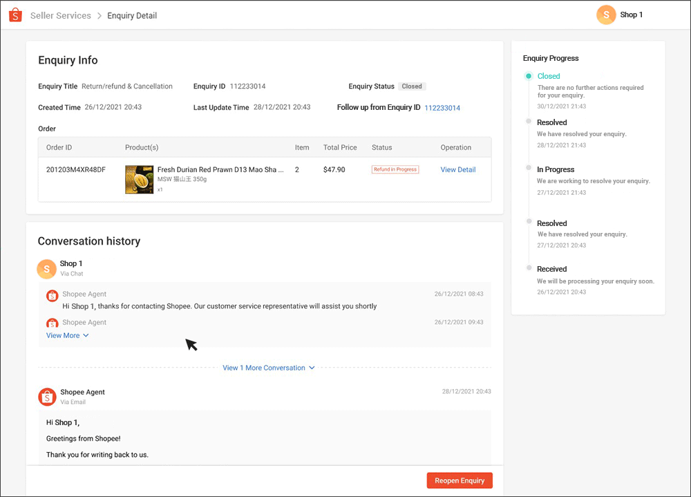 Services Portal enquiries | MY Seller Education [Shopee]