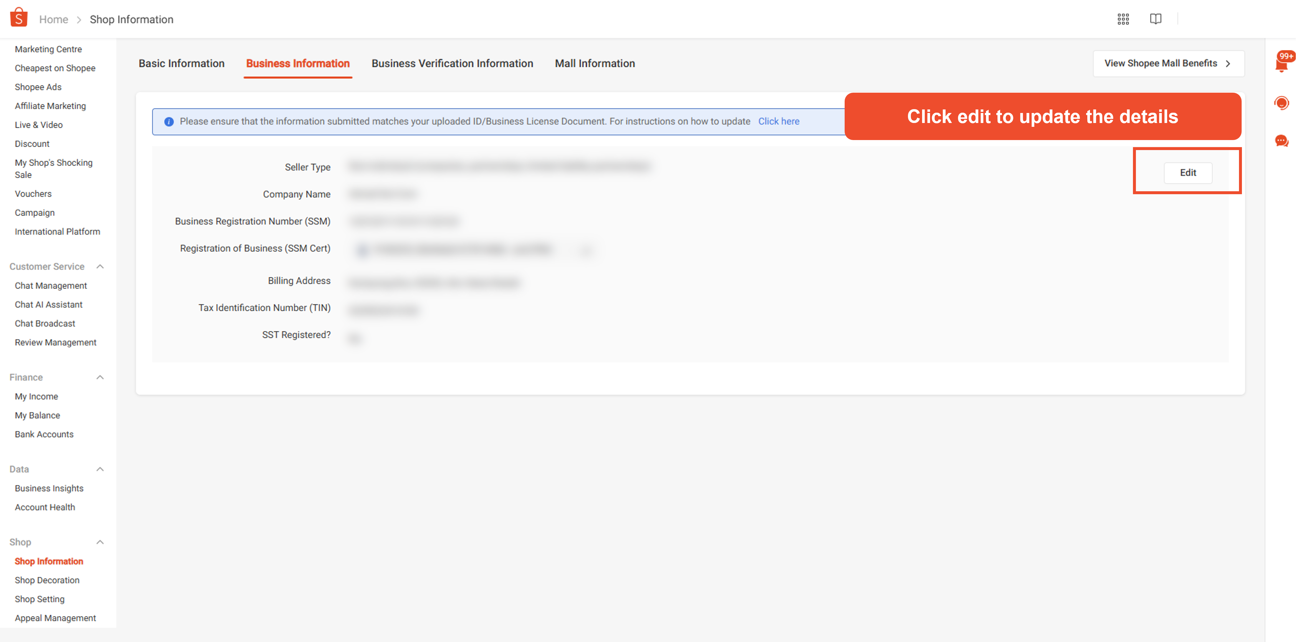 What is Shop Information? | MY Seller Education [Shopee]