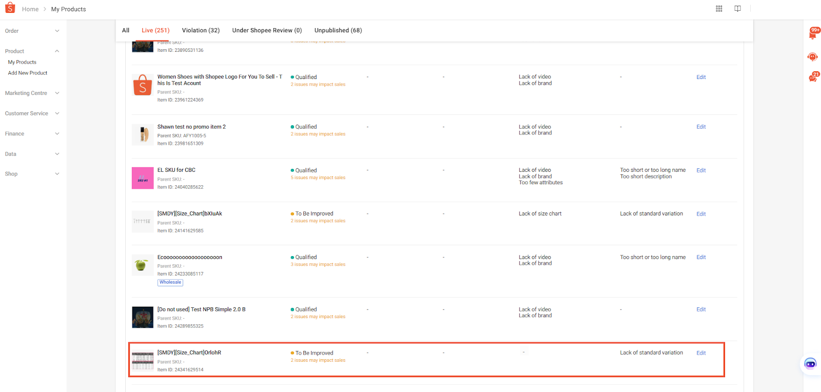 Mandatory Size Chart for Fashion Listings | Shopee MY Seller Education Hub