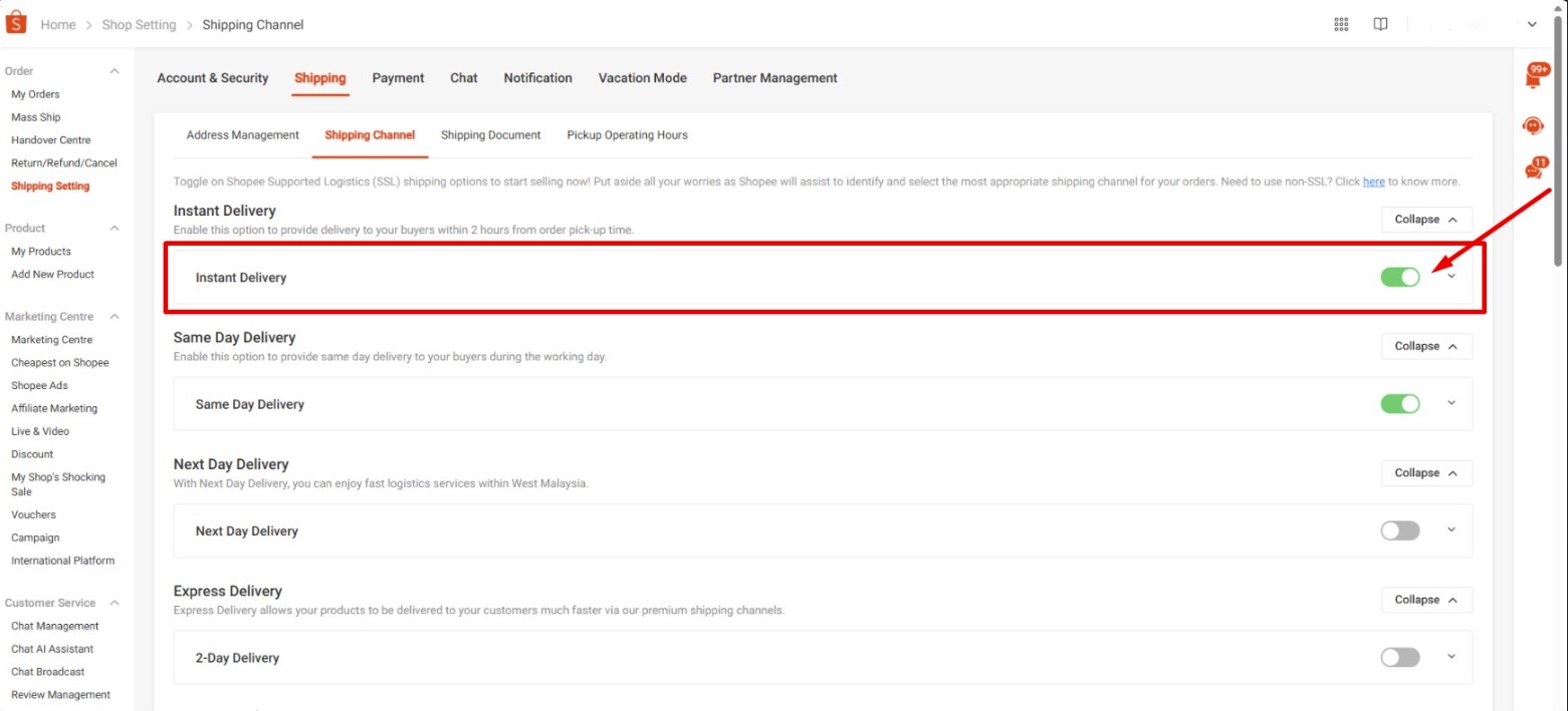 Introduction to Instant Delivery | Shopee MY Seller Education Hub