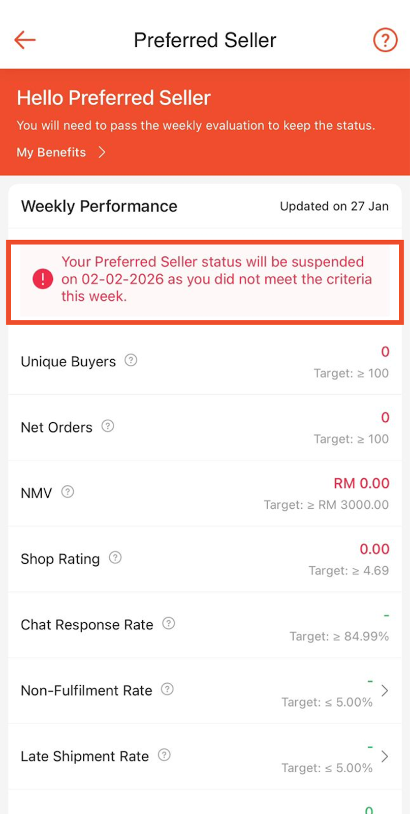 Preferred Seller (PS) Status Appeal | Shopee MY Seller Education Hub