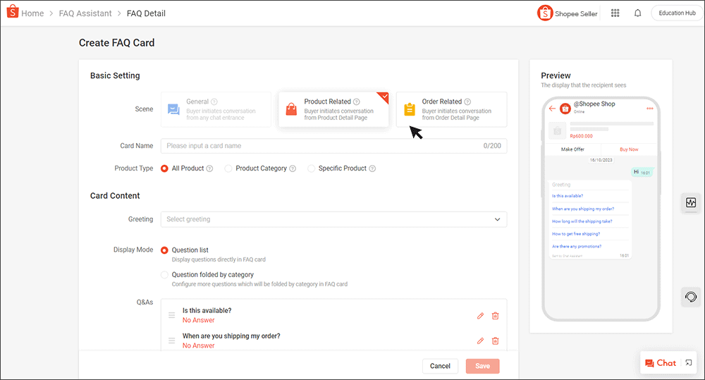 About FAQ Assistant | SG Seller Education [Shopee]