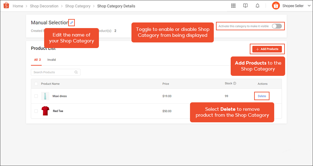 About Shop Categories | SG Seller Education [Shopee]