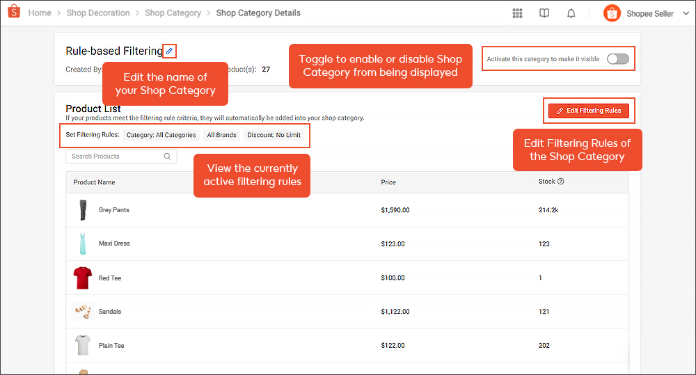 About Shop Categories | SG Seller Education [Shopee]